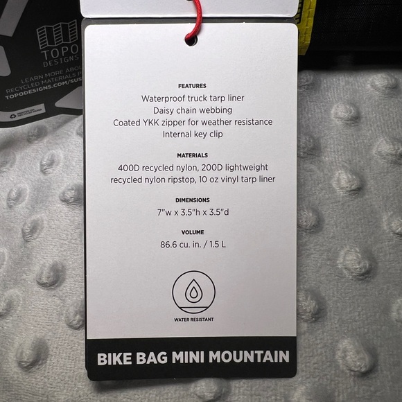 Topo Designs Bike Bag Mini - Mountain NWT Retired Colorway MTB Handlebar Bag - Picture 9 of 9